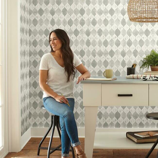 Woodblock Print Wallpape by Magnolia Home Vol. 2