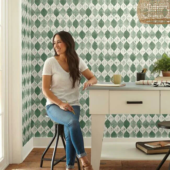 Woodblock Print Wallpape by Magnolia Home Vol. 2