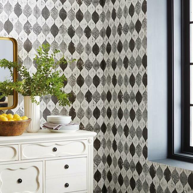 Woodblock Print Wallpape by Magnolia Home Vol. 2