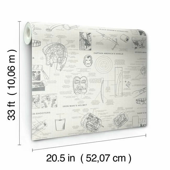 Marvels Heroes Schematics Wallpaper by Disney Kids Vol. 4