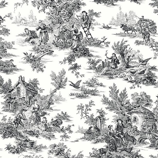 Champagne Toile Wallpaper by Open Sheet