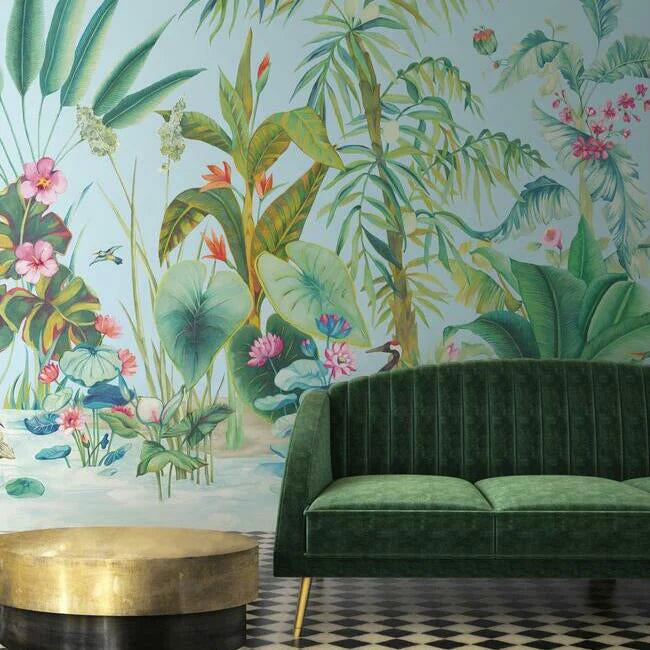 Tropical Panoramic Wall Mural by Mural Resource Library