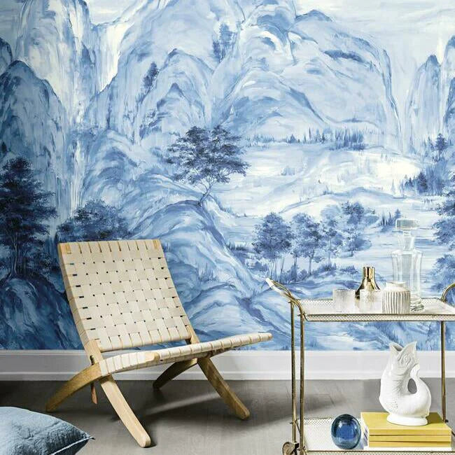 Misty Mountain Wall Mural by Mural Resource Library