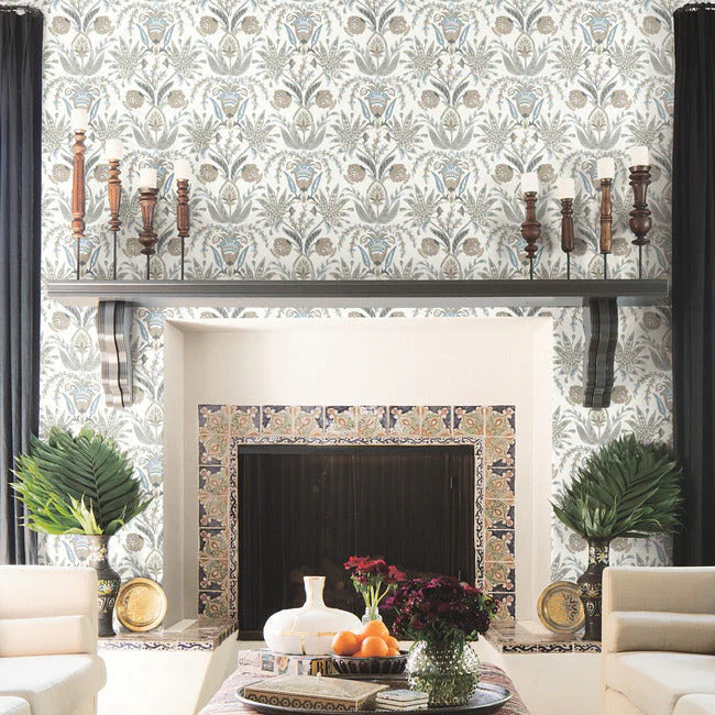Seaside Jacobean Wallpaper by Mediterranean