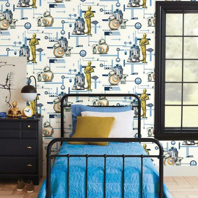 Star Wars The Rise of Skywalker Droids Wallpaper by Disney Kids Vol. 4