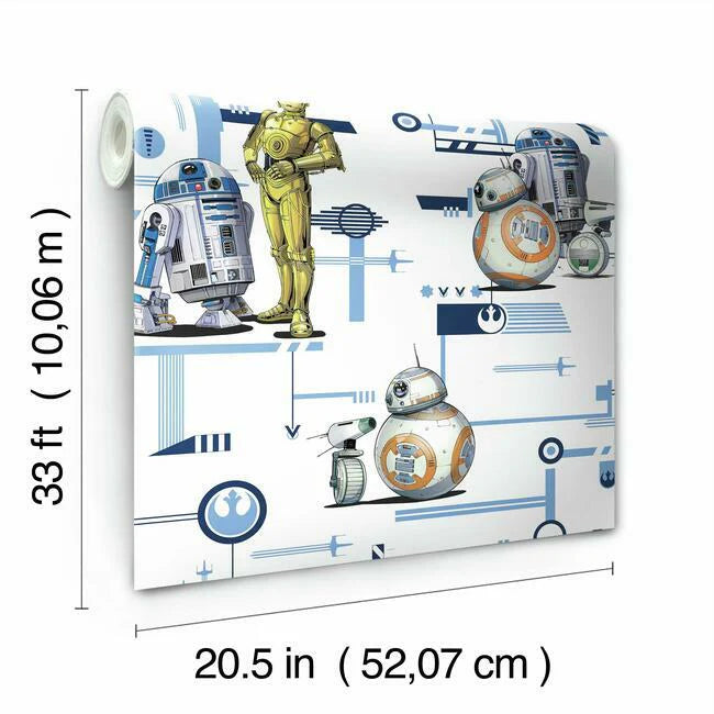 Star Wars The Rise of Skywalker Droids Wallpaper by Disney Kids Vol. 4