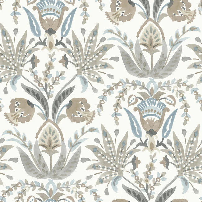 Seaside Jacobean Wallpaper by Mediterranean