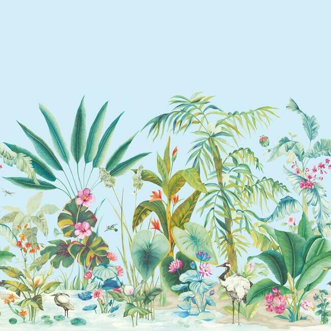 Tropical Panoramic Wall Mural by Mural Resource Library