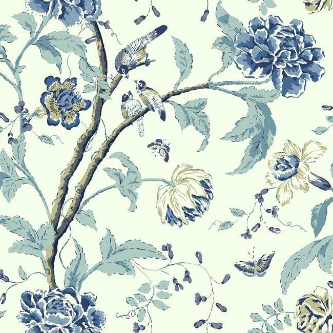 Teahouse Floral Sure Strip Wallpaper by Legacy