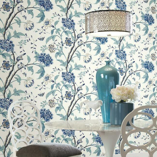 Teahouse Floral Sure Strip Wallpaper by Legacy