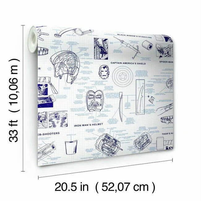 Marvels Heroes Schematics Wallpaper by Disney Kids Vol. 4