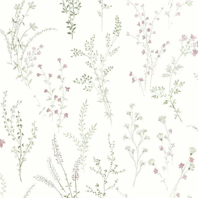 Wildflower Sprigs Wallpaper by Simply Farmhouse