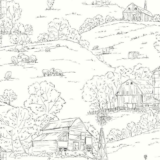 Pasture Toile Wallpaper by Simply Farmhouse