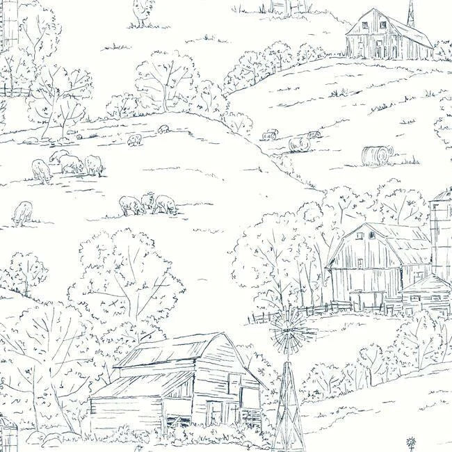 Pasture Toile Wallpaper by Simply Farmhouse