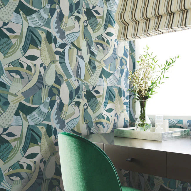 Fauvist Flock Wallpaper by Artistic Abstracts