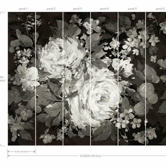 Impressionist Floral Wall Mural by Mural Resource Library