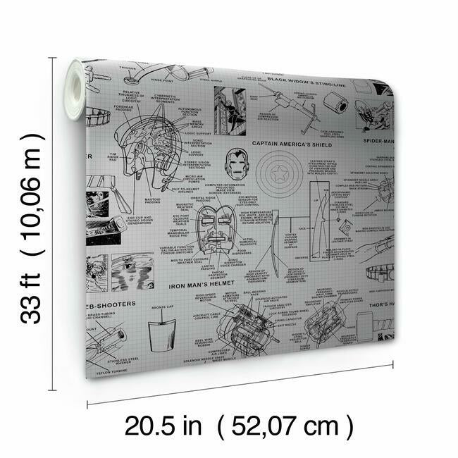 Marvels Heroes Schematics Wallpaper by Disney Kids Vol. 4