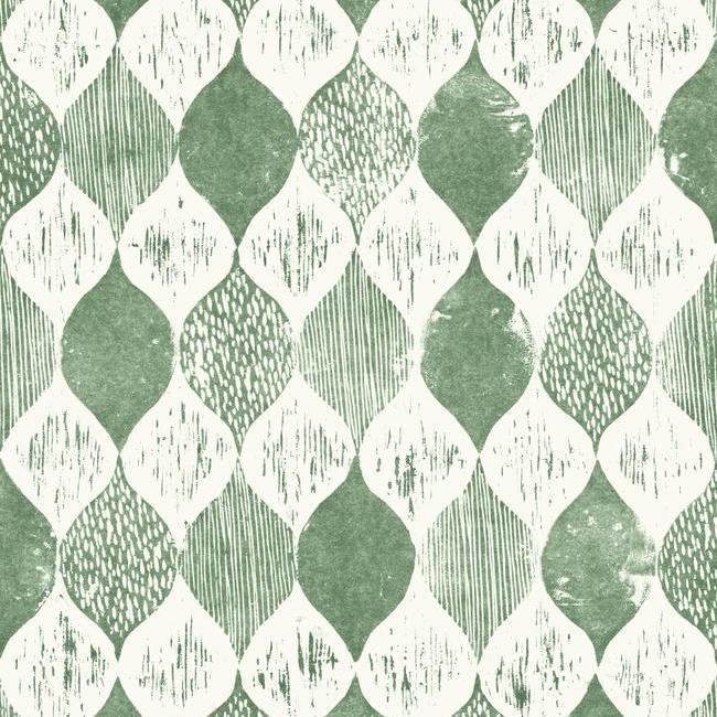 Woodblock Print Wallpape by Magnolia Home Vol. 2