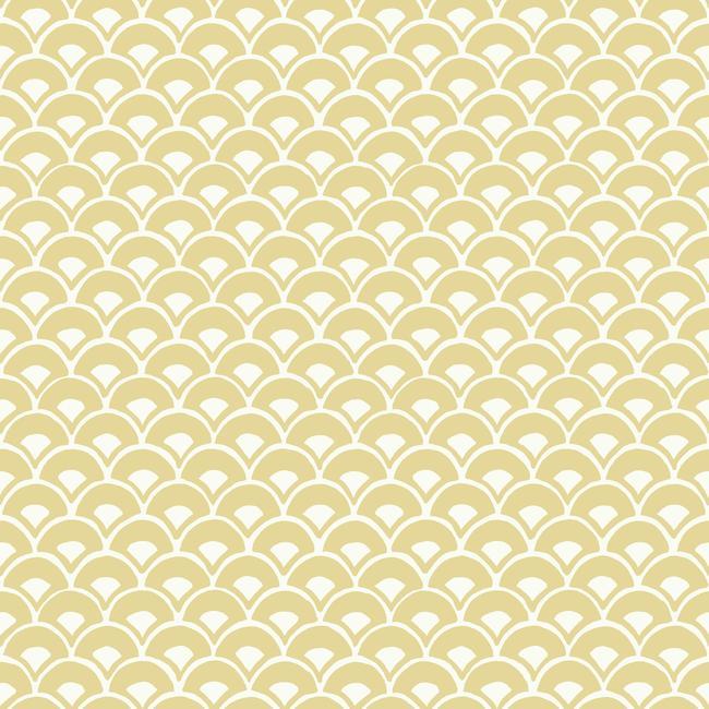 Stacked Scallops Wallpaper by Magnolia Home Artful Prints + Patterns