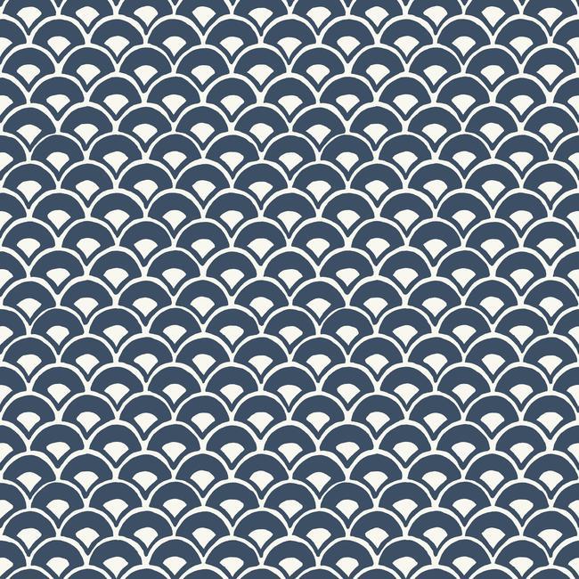 Stacked Scallops Wallpaper by Magnolia Home Artful Prints + Patterns