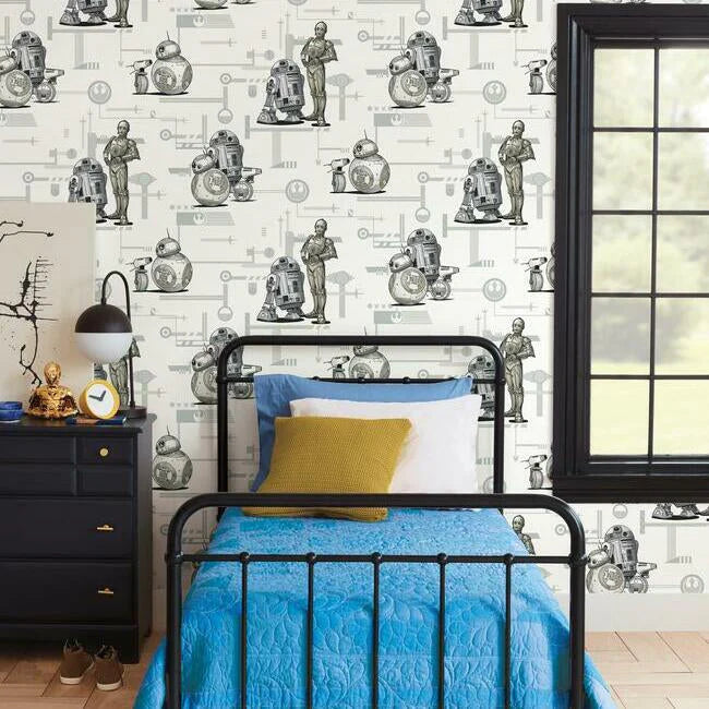 Star Wars The Rise of Skywalker Droids Wallpaper by Disney Kids Vol. 4