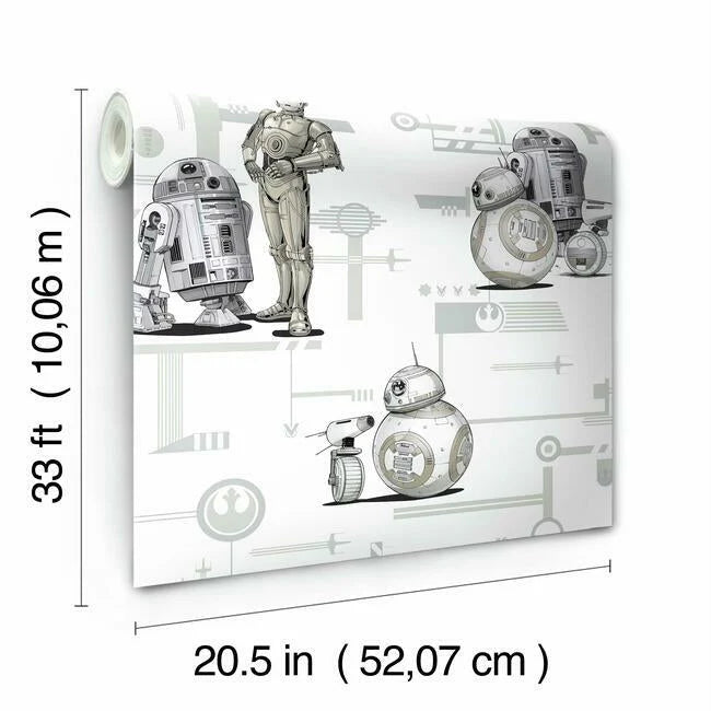 Star Wars The Rise of Skywalker Droids Wallpaper by Disney Kids Vol. 4