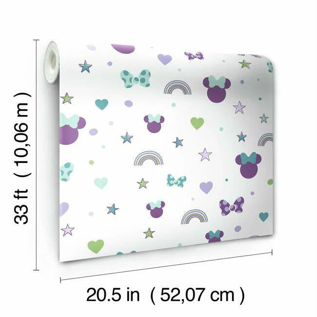 Disney Minnie Mouse Rainbow Wallpaper by Disney Kids Vol. 4