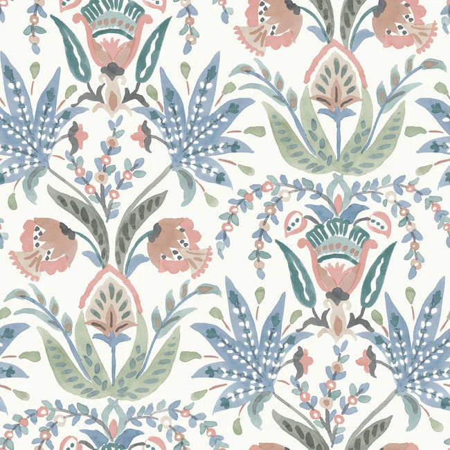 Seaside Jacobean Wallpaper by Mediterranean