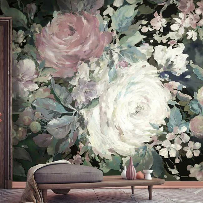Impressionist Floral Wall Mural by Mural Resource Library