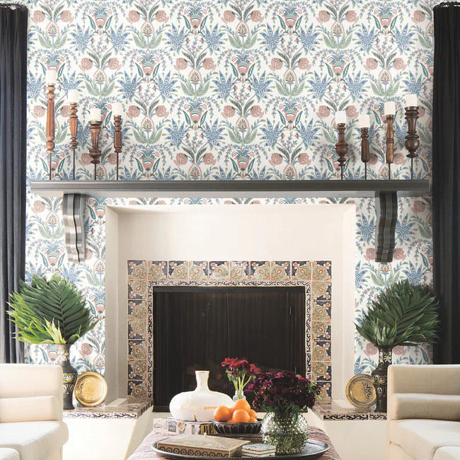 Seaside Jacobean Wallpaper by Mediterranean