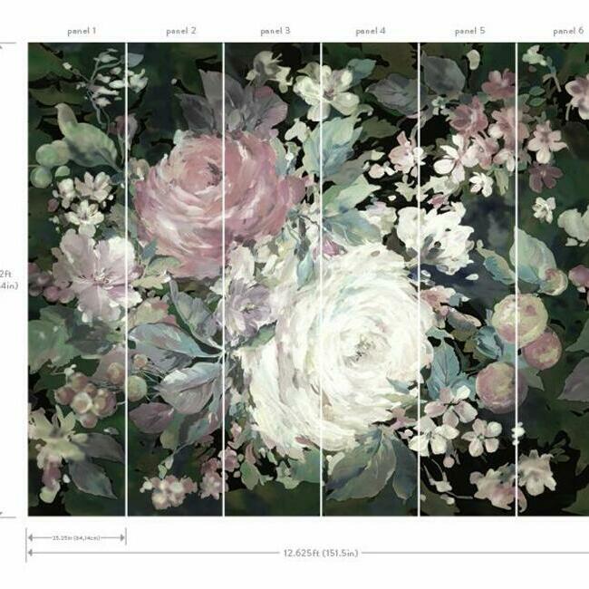 Impressionist Floral Wall Mural by Mural Resource Library