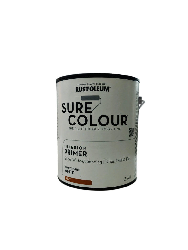 Rust-Oleum Sure Colour Flat White Primer, 3.78L