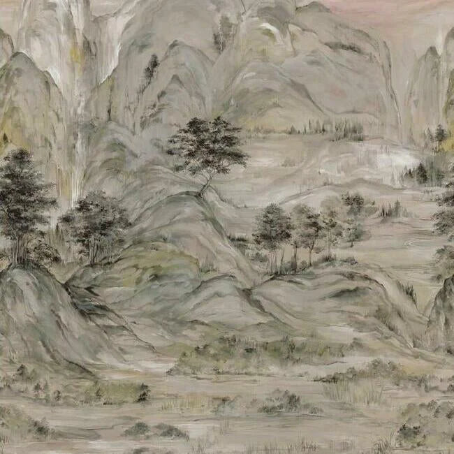 Misty Mountain Wall Mural by Mural Resource Library