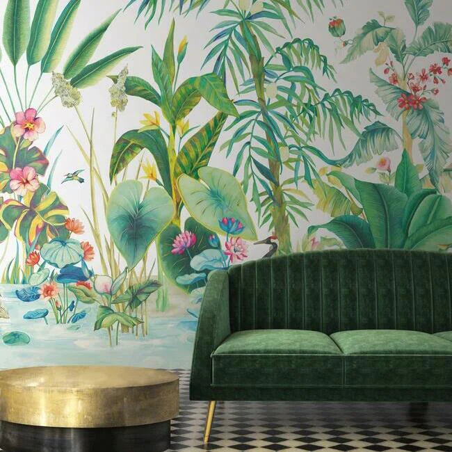 Tropical Panoramic Wall Mural by Mural Resource Library