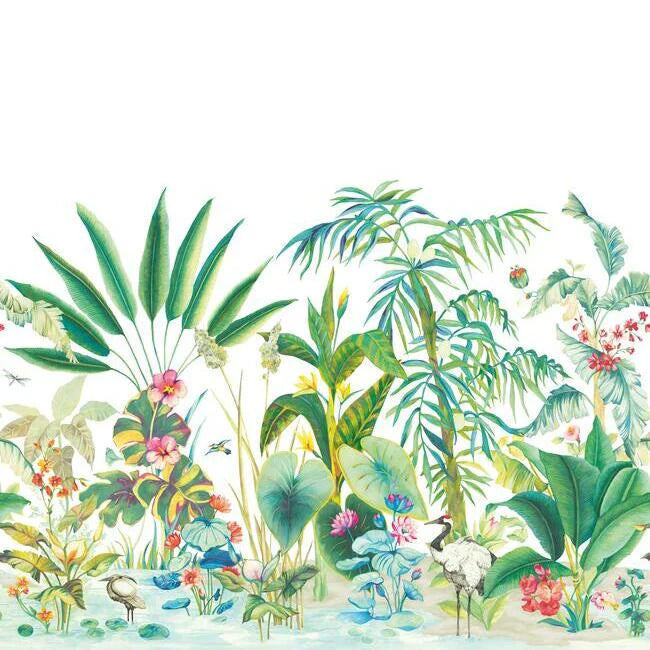Tropical Panoramic Wall Mural by Mural Resource Library