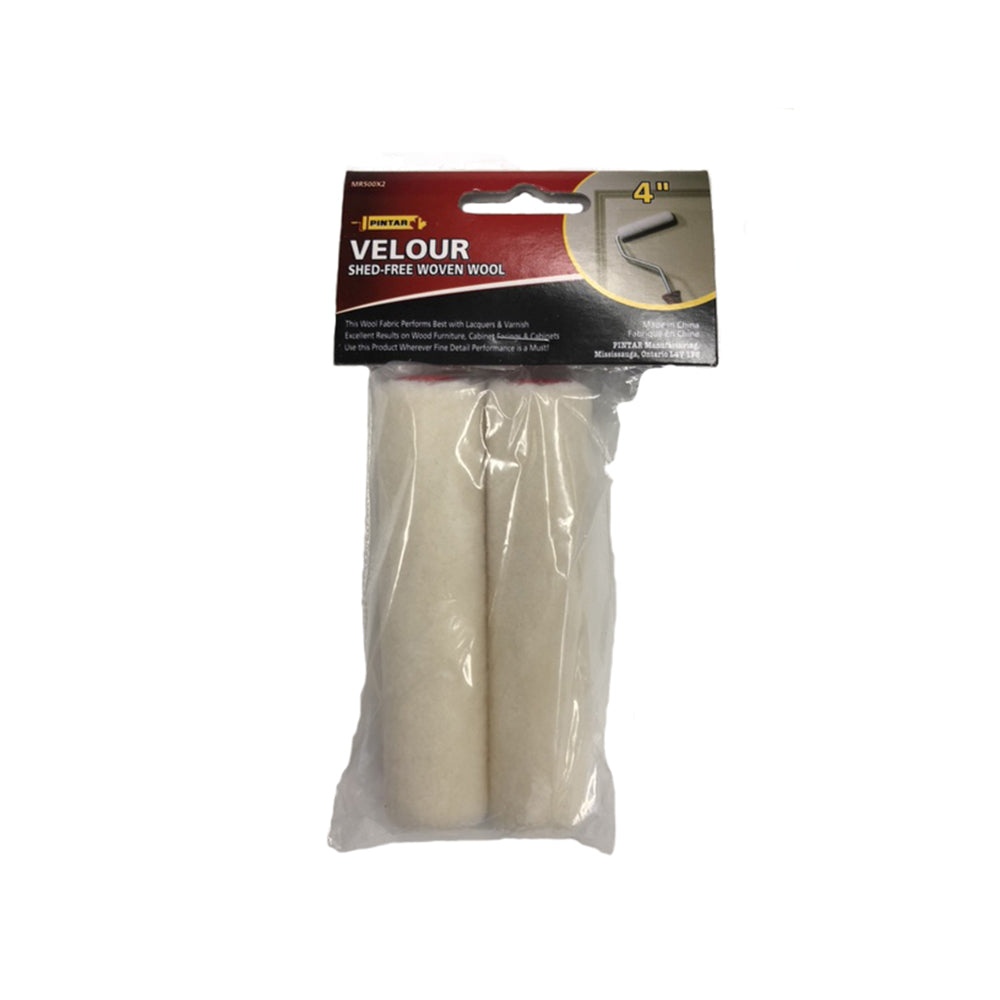 Velour 100mm roller 2-pack
