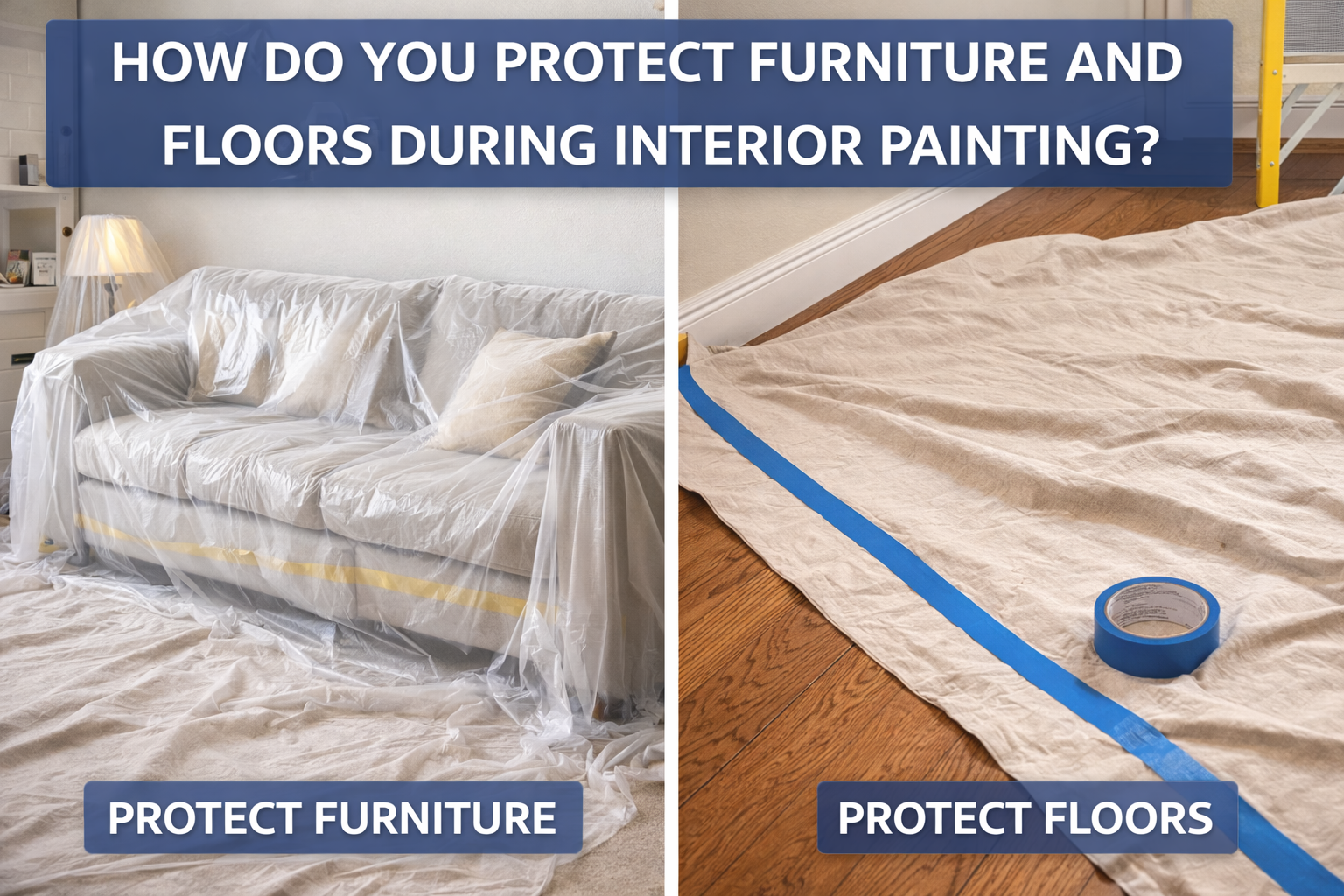 How Do You Protect Furniture and Floors During Interior Painting?