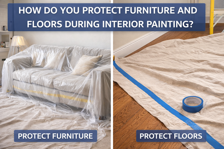How Do You Protect Furniture and Floors During Interior Painting?