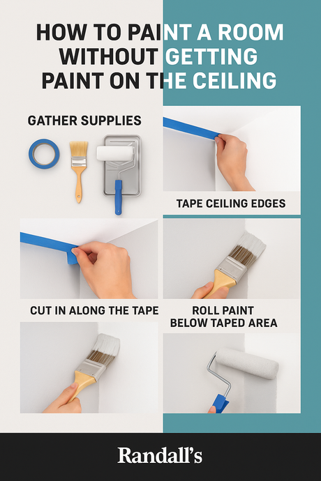 How to Paint a Room Without Getting Paint on the Ceiling