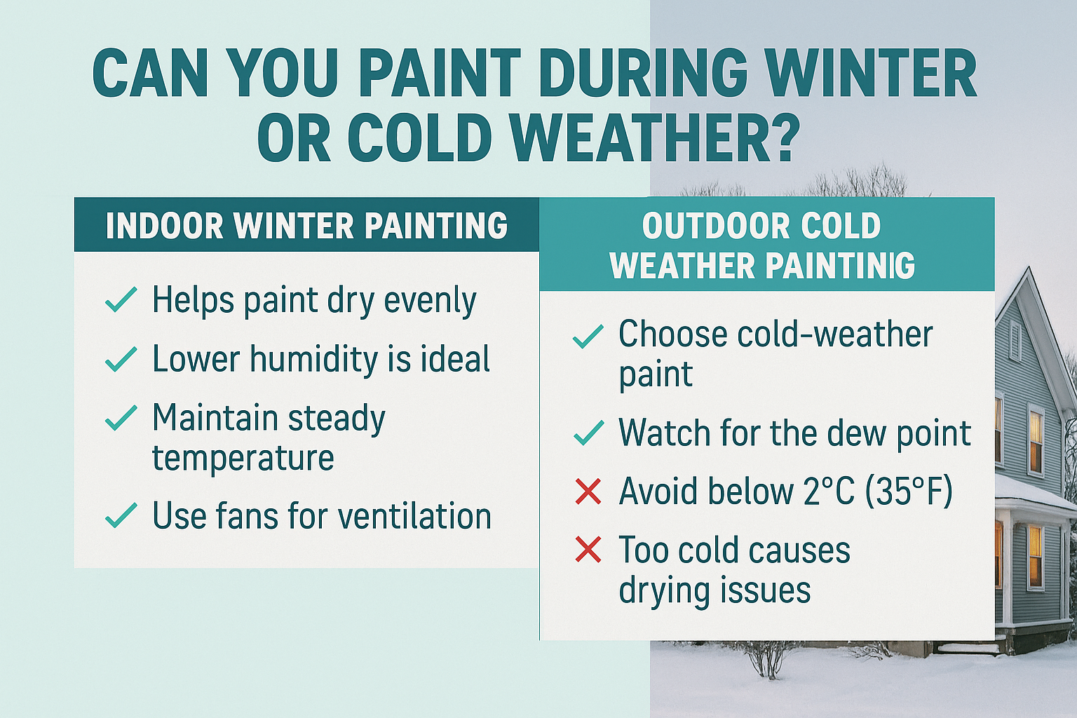 How cold affects paint performance