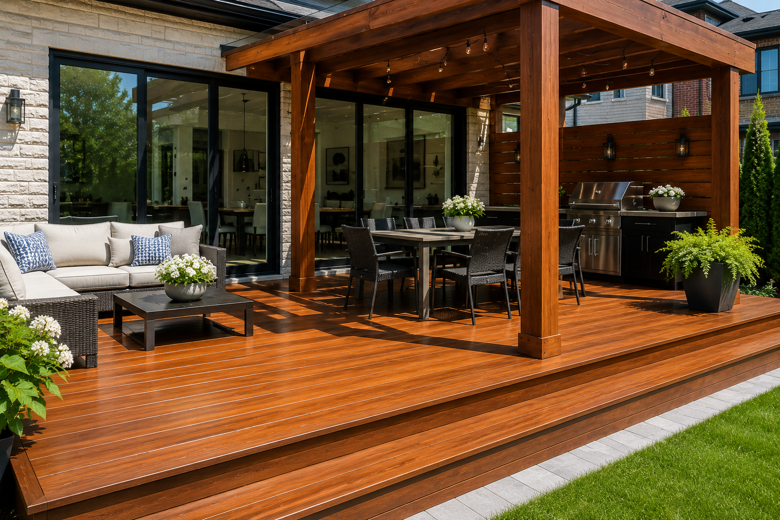 Patio with Sansin Wood Stain