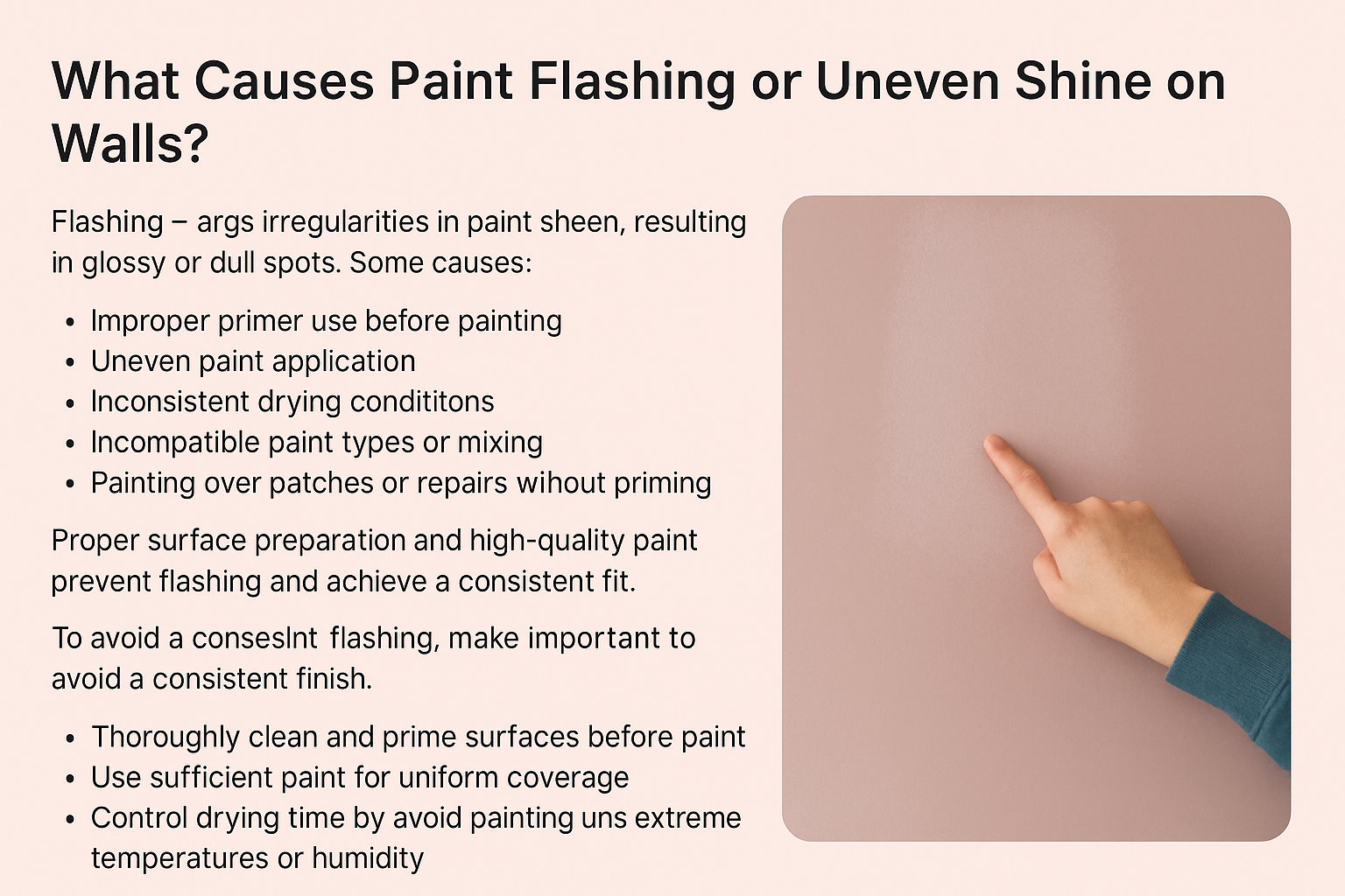 What Causes Paint Flashing or Uneven Shine on Walls?