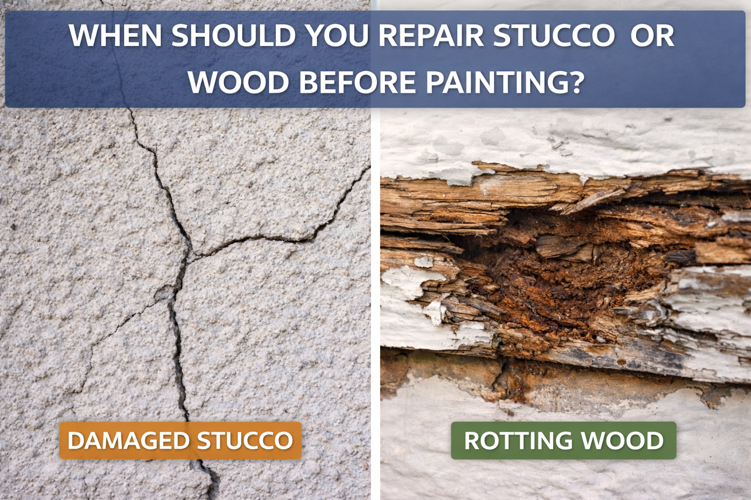 When Should You Repair Stucco or Wood Before Painting?
