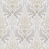Aquitaine Taupe Nouveau Damask - Damask Wallpaper