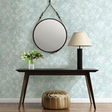 Mercury Glass Blue Distressed Metallic - Distressed Wallpaper