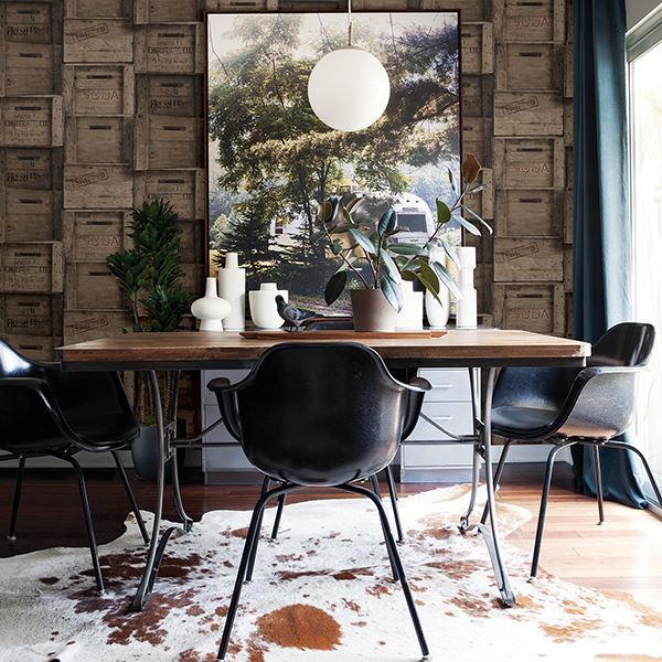 Wood Crates Dark Wood Distressed Wood - Distressed Wallpaper