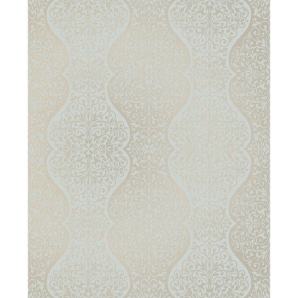 Cadence Blue Scroll - Scroll Wallpaper