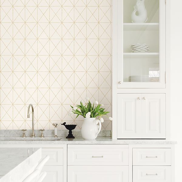 Intersection Gold Geometric - Geometric Wallpaper