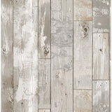 Deena Grey Distressed Wood Wallpaper - Distressed Wallpaper