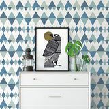 Trilogy Blue Geometric Wallpaper - Geometric Wallpaper
